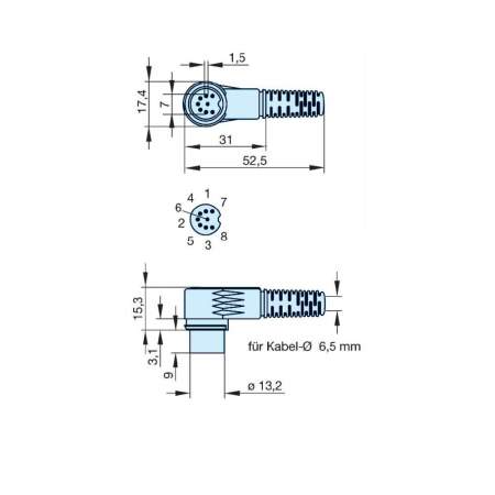 DIN-угловой разъем Hirschmann мAWI 80 SB