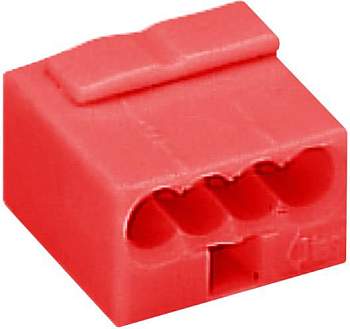 Винтовая клемма WAGO 243-804, 4 pin, 0.6мм² - 0.8мм², 100В, 6А, (1 шт)