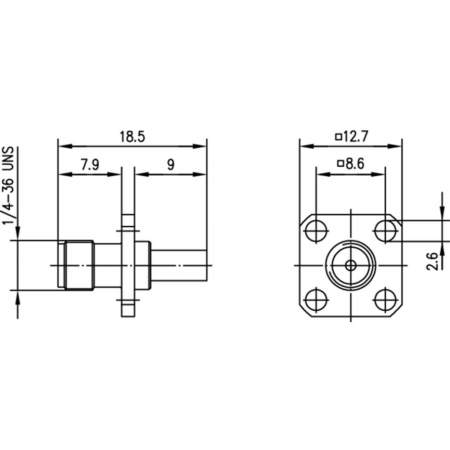 J01151A1011, Telegärtner - SMA-разъем, 50 Ом : 1 шт.