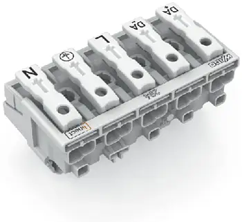 Разъем питания сети WAGO 294-8035, 5 pin, 0.5мм² - 2.5мм², 24А, (250 шт)