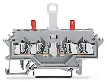 N клемма с разделителем и тестовым разъемом WAGO 280-627, 2 pin, 0.08мм² - 2.50мм², 400В, 10А, конф: L, (50 шт)