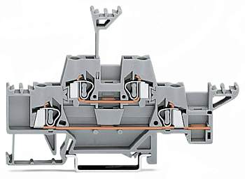 Двухуровневая клемма WAGO 280-543, 4 pin, 0.08мм² - 2.50мм², 500В, 20А, конф: L, (50 шт)