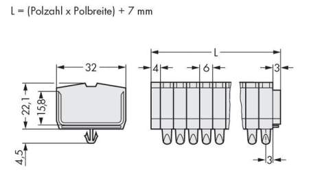 Клеммная колодка WAGO 264-192, 24 pin, 0.50мм² - 2.50мм², 690В, 23А, конф: L, (25 шт)