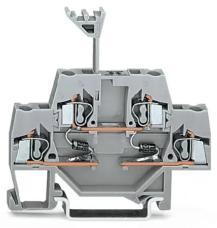 Двухуровневая диодная клемма WAGO 280-941/281-490, 4 pin, 0.08мм² - 2.50мм², 250В, 500мА, конф: L, (50 шт)
