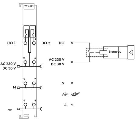 Модуль цифрового вывода ПЛК WAGO 753-512 