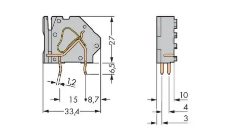 Быстроразъемная клемма WAGO 745-857/006-000, 1 pin, 0.20мм² - 16.00мм², 320В, CS: 10мм, (100 шт)