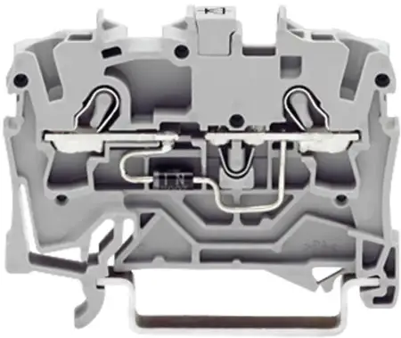 Диодная клемма WAGO 2002-1211/1000-410, 2 pin, 0.25мм² - 4мм², 250В, 500мА, конф: L, (1 шт)