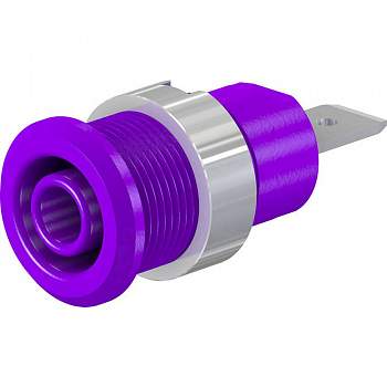 49.7046-26, Stäubli SLB4-F6,3/N-X - Лабораторное гнездо, фиолетовый : 1 шт.