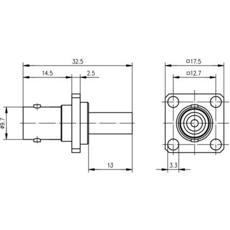 J01001A0080, Telegärtner - BNC-разъем, 50 Ом : 1 шт.