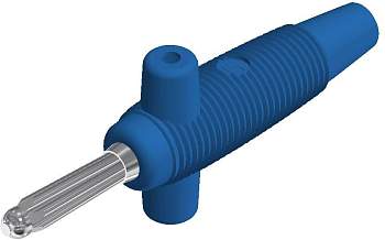 931667102, SKS-HIRSCHMANN Buela 300 K - Пружинный штекер, Ø-контакта: 4 мм, синий : 1 шт.