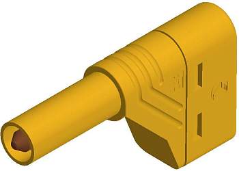 934098103, SKS-HIRSCHMANN LAS S W - Штекер с ламелями, Ø-контакта: 4 мм, желтый : 1 шт.