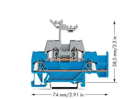 Двухуровневая клемма WAGO 280-524, 4 pin, 0.08мм² - 2.50мм², 500В, 20А, (50 шт)