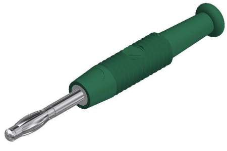 "Банановый" разъем SKS Hirschmann 938420104, MSTF 2, Ø 2мм, 0.50мм², 60В, 6А, частично изолированный, зеленый, (1 шт)