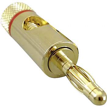 BA 7 RG, BKL-ELECTRONIC - Штекер с ламелями, Ø-контакта: 4 мм, красный : 1 шт.