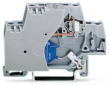 Клемма WAGO 280-502/281-586, 2 pin, 0.08мм² - 2.50мм², 24В, 20А, конф: L, (50 шт)