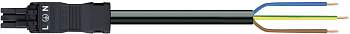 Кабель питания WAGO 891-8993/205-101, 2 pin,  - 1мм², 250В, 16А, вилка, конец кабеля, (1 шт)
