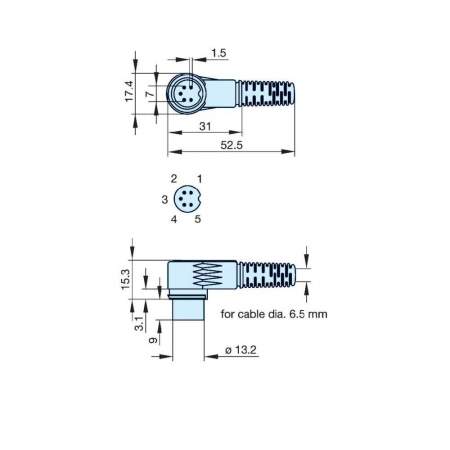 DIN-угловой разъем Hirschmann мAWI 50 SB