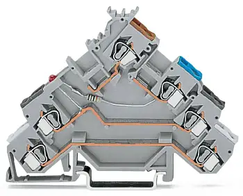 Клемма бесконтактного переключателя WAGO 280-581/281-413, 7 pin, 0.08мм² - 2.50мм², 24В, 20А, конф: L, (50 шт)