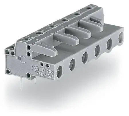 Розетка для подключения к печатной плате WAGO 232-836, 6 pin, 630В, CS: 7.50мм, (50 шт)