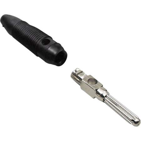 Пружинный штекер TRU Components 1582255, Ø-контакта: 4 мм, черный : 1 шт.