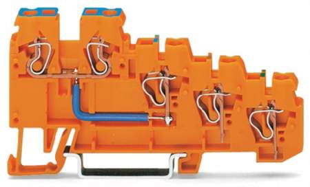 Клемма бесконтактного переключателя WAGO 270-574, 5 pin, 0.08мм² - 2.50мм², 250В, 18А, (10 шт)