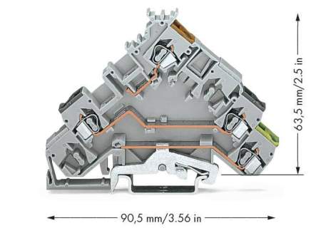 Клемма привода WAGO 280-585, 4 pin, 0.08мм² - 2.50мм², 400В, 20А, конф: L, (50 шт)