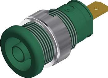 972355104, SKS-HIRSCHMANN SEB 2610 F4,8 - Лабораторное гнездо, Ø-контакта: 4 мм, зеленый : 1 шт.