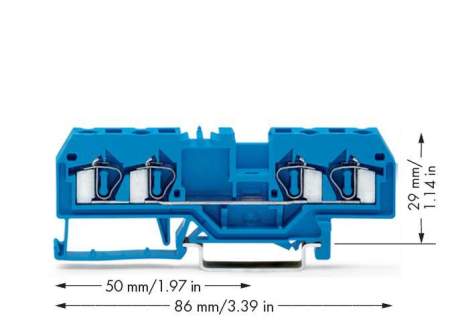 Клемма WAGO 281-654, 4 pin, 0.08мм² - 4мм², 800В, 26А, конф: N, (50 шт)