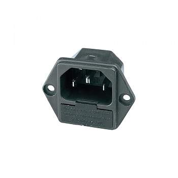 750/sw, KAISER - Розетка IEC C14, 6.3 А, черный : 1 шт.