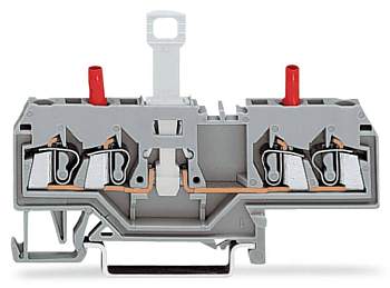 N клемма с разделителем и тестовым разъемом WAGO 280-649, 2 pin, 0.08мм² - 2.50мм², 400В, 10А, конф: L, (50 шт)