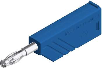 934100102, SKS-HIRSCHMANN LAS N WS - Штекер с ламелями, Ø-контакта: 4 мм, синий : 1 шт.