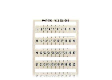 Этикетка WAGO 209-566, Оттиск: 1 - 50, (5 шт)