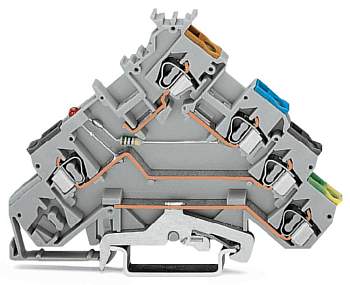 Клемма бесконтактного переключателя WAGO 280-571/281-413, 5 pin, 0.08мм² - 2.50мм², 24В, 20А, конф: L, (50 шт)