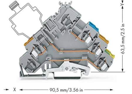 Клемма привода WAGO 280-575, 4 pin, 0.08мм² - 2.50мм², 125В, 5А, конф: L, (50 шт)