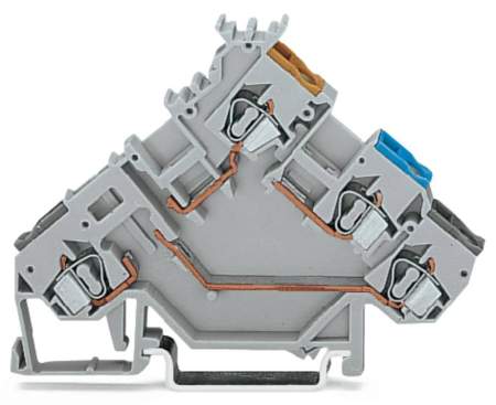 Клемма бесконтактного переключателя WAGO 280-561, 4 pin, 0.08мм² - 2.50мм², 250В, 6А, конф: L, (50 шт)