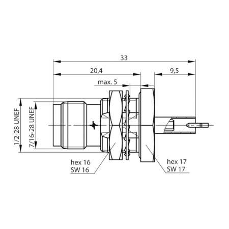 J01011R0007, Telegärtner - TNC-обратный-разъем, 50 Ом : 1 шт.