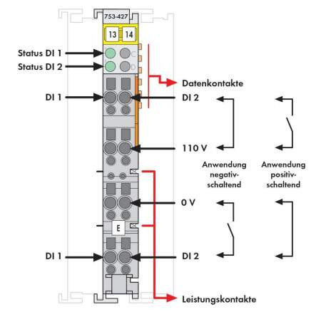 Модуль цифрового ввода ПЛК WAGO 753-427 