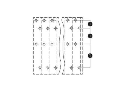 Четырехуровневая клемма WAGO 738-203, 12 pin, 0.08мм² - 2.50мм², 320В, CS: 5мм, (48 шт)