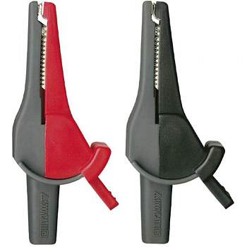 Комплект зажимов типа "крокодил" BEHA AMPROBE FTF000370012, 4 мм, CAT III 1000 В, CAT IV 600 В, крас