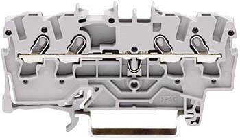 Клемма WAGO 2000-1401, 4 pin, 0.14мм² - 1.50мм², 800В, 13.5А, конф: L, (1 шт)