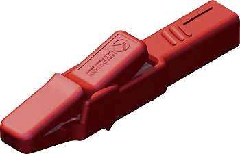 Захват "крокодил" SKS Hirschmann AK 2 B, 300 В, 25 А, 81 мм, красный : 1 шт.