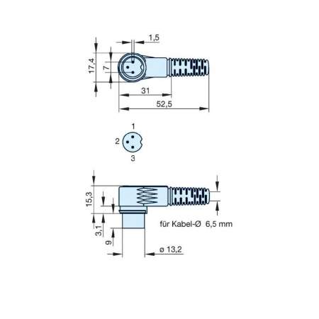 DIN-угловой разъем Hirschmann мAWI 30 B