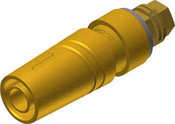 972357703, SKS-HIRSCHMANN SAB 2600 G M4 Au - Лабораторное гнездо, Ø-контакта: 4 мм, желтый : 1 шт.