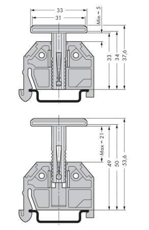 Торцевая пластина WAGO 709-119, (50 шт)