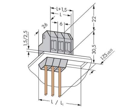 Быстроразъемная клемма WAGO 226-102, 1 pin, 0.08мм² - 4.00мм², 320В, 20А, CS: 6мм, (150 шт)