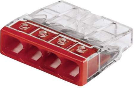 Винтовая клемма WAGO 2273-204, 4 pin, 0.5мм² - 2.5мм², 450В, 24А, (20 шт)