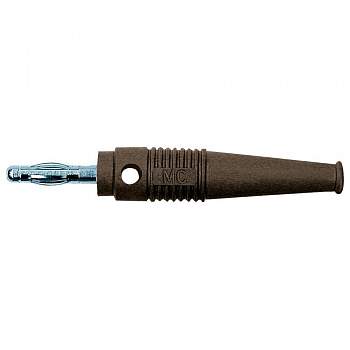 "Банановый" разъем Stäubli 64.9199-25, Ø 4мм, 2.5мм², 60В, 32А, частично изолированный, белый, (1 шт)