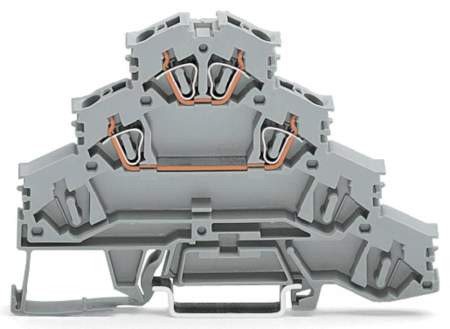 Четырехуровневая клемма WAGO 281-531, 7 pin, 0.08мм² - 2.50мм², 400В, 20А, конф: L, (50 шт)