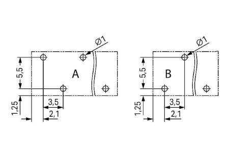 Клемма для печатной платы WAGO 2086-1122, 2 pin, 0.14мм² - 1.50мм², 630В, 17.5А, CS: 3.50мм, (1 шт)