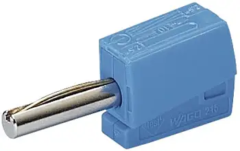 Jack разъем 4mm, WAGO 215-711, 0.08mm² - 2.5mm², 20A, частично изолированный, (1 шт)